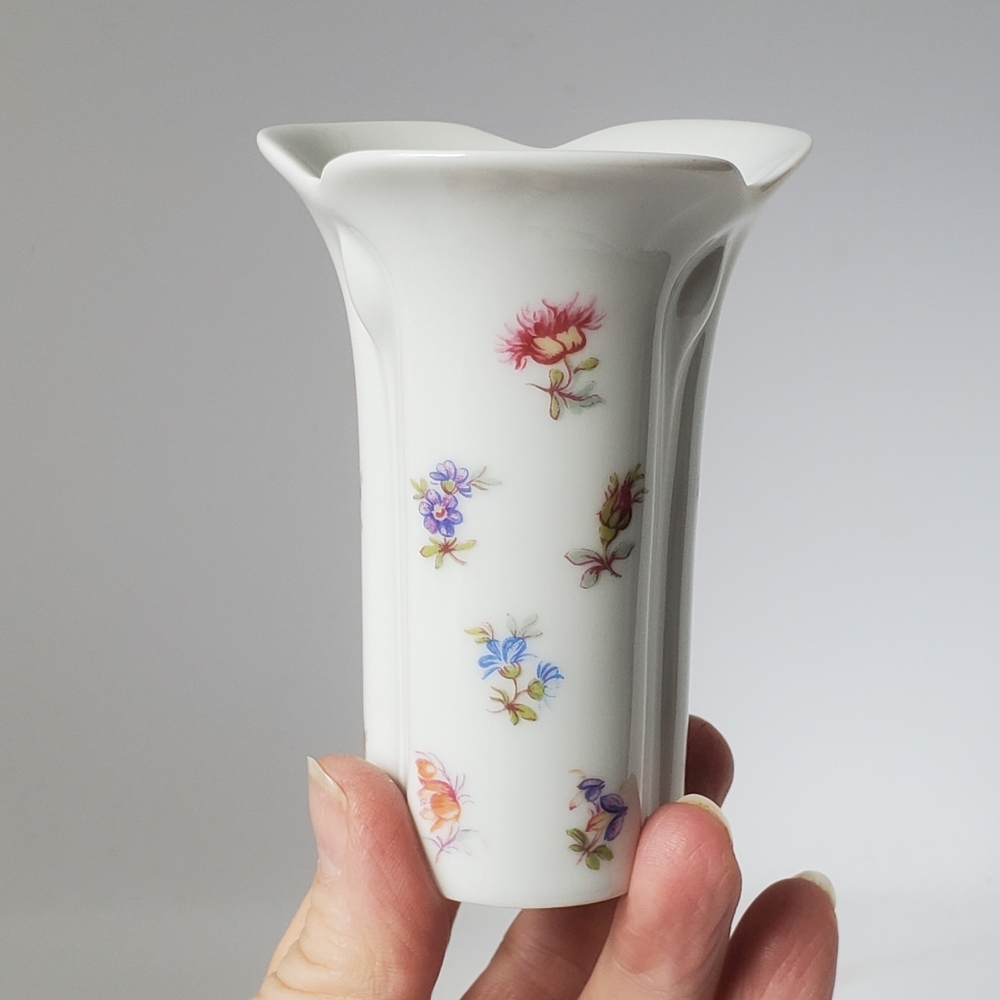 Arzberg Porcelain Vase with Floral Design made in Germany Vintage